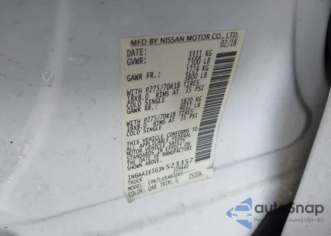 2018 Nissan Titan Pro-4X из США, поврежденный, VIN 1N6AA1E56JN523357